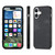 iPhone 17 Vintage Leather PC Back Cover Phone Case - Black
