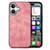 iPhone 17 Vintage Leather PC Back Cover Phone Case - Pink