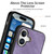 iPhone 17 Vintage Leather PC Back Cover Phone Case - Purple