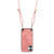 iPhone 17 Vintage Leather PC Back Cover Phone Case with Crossbody Strap - Pink