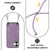 iPhone 17 Vintage Leather PC Back Cover Phone Case with Crossbody Strap - Purple