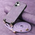 iPhone 17 Vintage Leather PC Back Cover Phone Case with Crossbody Strap - Purple