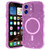 iPhone 17 Wave Glitter MagSafe Magnetic TPU Phone Case - Transparent Pink