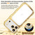 iPhone 17 Wave Twisting Star Diamond Shockproof Electroplate TPU Phone Case - Gold