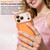 iPhone 17 Wave Twisting Star Diamond Shockproof Electroplate TPU Phone Case - Orange