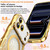 iPhone 17 Wavy Frame Star Diamond Electroplate TPU Glitter Magnetic Phone Case - Gradient Gold