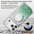 iPhone 17 Wavy Frame Star Diamond Electroplate TPU Glitter Magnetic Phone Case - Gradient Green