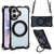 iPhone 17 XDcase Pivot Stand Four-Corner Hole Magnetic Phone Case, Lanyard Not Included - Black