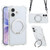 iPhone 17 XDcase Pivot Stand Four-Corner Hole Magnetic Phone Case, Lanyard Not Included - Transparent