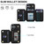 iPhone 17 YM006 Skin Feel Zipper Card Bag Phone Case with Dual Lanyard - Black