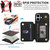 iPhone 17 YM006 Skin Feel Zipper Card Bag Phone Case with Dual Lanyard - Black