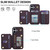 iPhone 17 YM006 Skin Feel Zipper Card Bag Phone Case with Dual Lanyard - Dark Purple