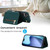 iPhone 17 YM006 Skin Feel Zipper Card Bag Phone Case with Dual Lanyard - Green