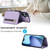 iPhone 17 YM006 Skin Feel Zipper Card Bag Phone Case with Dual Lanyard - Light Purple