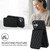 iPhone 17 YM015 Crossbody Rhombic Card Bag RFID Phone Case - Black