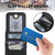 iPhone 17 YM015 Crossbody Rhombic Card Bag RFID Phone Case - Black
