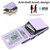 iPhone 17 YM015 Crossbody Rhombic Card Bag RFID Phone Case - Light Purple