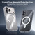 iPhone 17 ZGA Magsafe Metal Buttons Clear PC Hybrid TPU Phone Case - Transparent