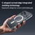 iPhone 17 ZGA Magsafe Metal Buttons Clear PC Hybrid TPU Phone Case - Transparent
