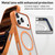iPhone 17 ZGA Matte Clear Magsafe PC Hybrid TPU Phone Case - Grey