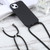 Candy Colors TPU Protective Phone Case with Lanyard iPhone Air - Black