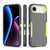 iPhone Air 2 in 1 PC Hybrid TPU Phone Case - Gray+Fluorescent Green