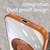 iPhone Air 360 Holder Magsafe Acrylic Hybrid TPU Phone Case - Orange