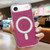 iPhone Air Acrylic Transparent Glitter MagSafe Phone Case - Rose Red