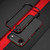 iPhone Air Aurora Series Lens Protector + Metal Frame Phone Case - Black Red