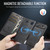 iPhone Air AutSpace A05 2 in 1 Retro Calf Texture MagSafe Magnetic Phone Case - Black