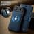 iPhone Air AutSpace A05 2 in 1 Retro Calf Texture MagSafe Magnetic Phone Case - Blue