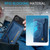iPhone Air AutSpace A13 MagSafe Magnetic RFID Flip Card Bag Phone Case - Blue