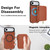 iPhone Air AwQuer 2 in 1 Crossbody Zipper Wallet Leather Back Phone Case - Brown