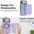 iPhone Air AwQuer 2 in 1 Crossbody Zipper Wallet Leather Back Phone Case - Light Purple