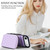 iPhone Air AwQuer Crossbody Zipper Wallet Rhombic Leather Back Phone Case - Purple