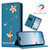 iPhone Air Ballet Girl Diamond Studded RFID Vegan Leather Phone Case - Lake Blue