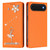 iPhone Air Ballet Girl Diamond Studded RFID Vegan Leather Phone Case - Orange
