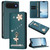 iPhone Air Ballet Girl Diamond Studded RFID Vegan Leather Phone Case - Peacock Green