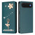 iPhone Air Ballet Girl Diamond Studded RFID Vegan Leather Phone Case - Peacock Green