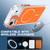 iPhone Air Bright Color Blocking Camera Bracket Magnetic Phone Case - Orange