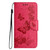 iPhone Air Butterfly Embossed Flip Leather Phone Case - Red