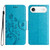 iPhone Air Butterfly Flower Pattern Flip Leather Phone Case - Blue