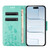 iPhone Air Butterfly Flower Pattern Flip Leather Phone Case - Green