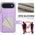 iPhone Air Button Card Bag RFID Anti-theft Phone Case - Purple