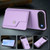 iPhone Air Button Card Bag RFID Anti-theft Phone Case - Purple