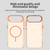 iPhone Air Candy Fine Circle Magsafe PC Hybrid TPU Phone Case - Orange