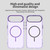 iPhone Air Candy Fine Circle Magsafe PC Hybrid TPU Phone Case - Purple