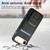 iPhone Air Carbon Fiber Card Bag Fold Stand Phone Case - Black