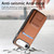 iPhone Air Carbon Fiber Card Bag Fold Stand Phone Case - Brown