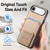 iPhone Air Carbon Fiber Card Bag Fold Stand Phone Case - Khaki